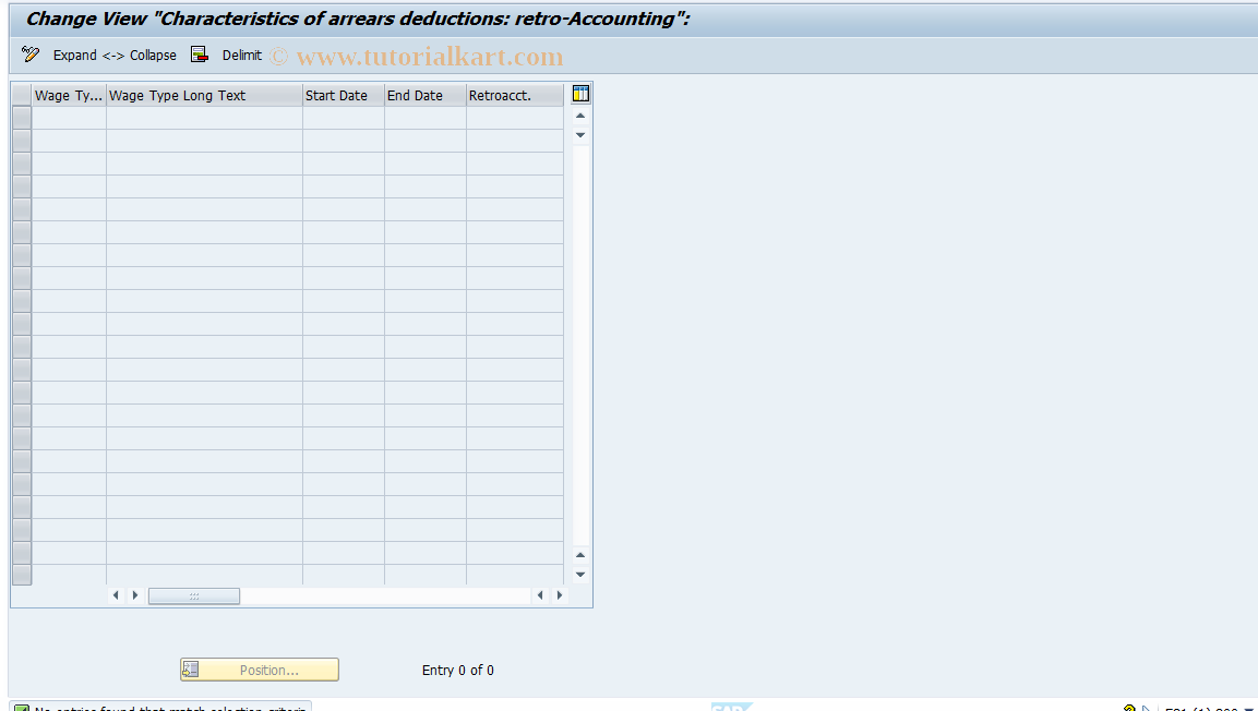 SAP TCode S_AHR_61009133 - IMG-Aktivität: OHAK1044