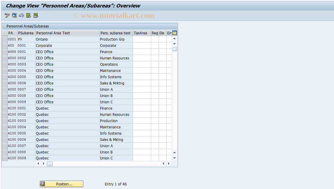 SAP TCode S_AHR_61009148 - IMG-Aktivität: OHAKPRID105