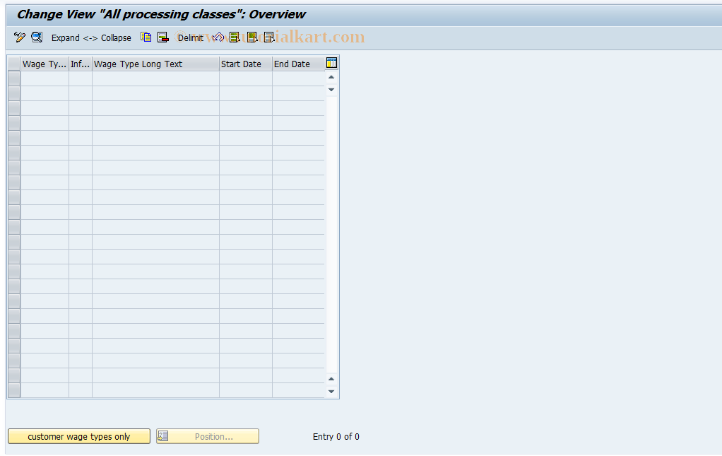 SAP TCode S_AHR_61009155 - IMG-Aktivität: OHAK1043