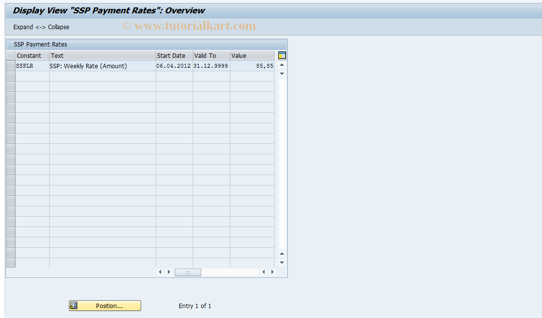 SAP TCode S_AHR_61009159 - IMG-Aktivität: OHAGAB106