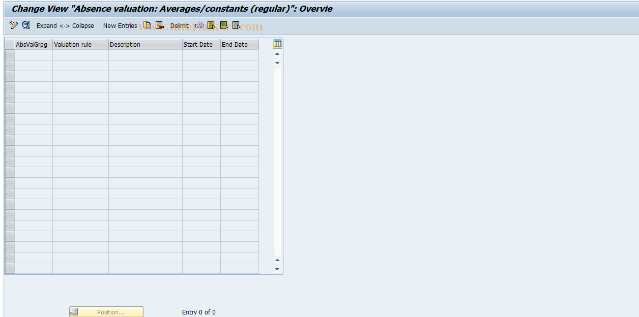 SAP TCode S_AHR_61009160 - IMG Activity: OHAJAB012