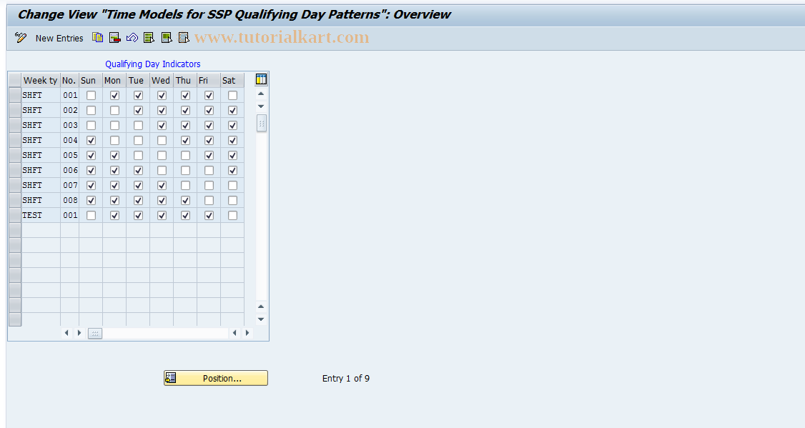 SAP TCode S_AHR_61009166 - IMG-Aktivität: OHIG0151