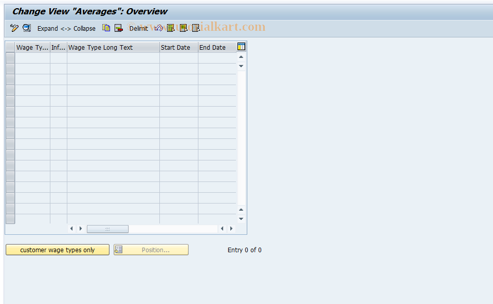 SAP TCode S_AHR_61009179 - IMG-Aktivität: OHAKTXEI010