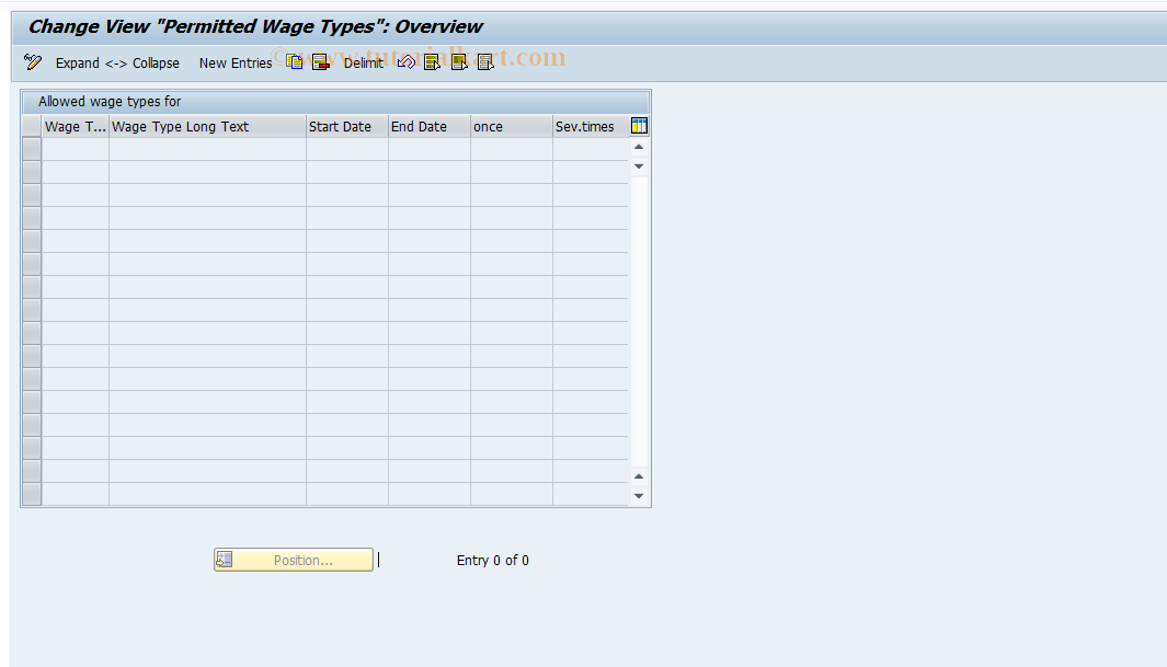 SAP TCode S_AHR_61009188 - IMG-Aktivität: OHAGFT007