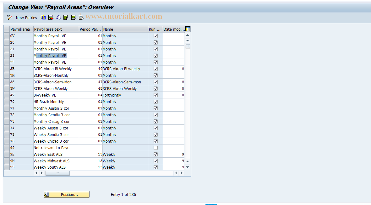 SAP TCode S_AHR_61009195 - IMG-Aktivität: OHAKUM006