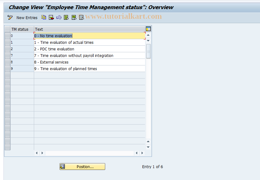 SAP TCode S_AHR_61009216 - IMG Activity: OHTX5005