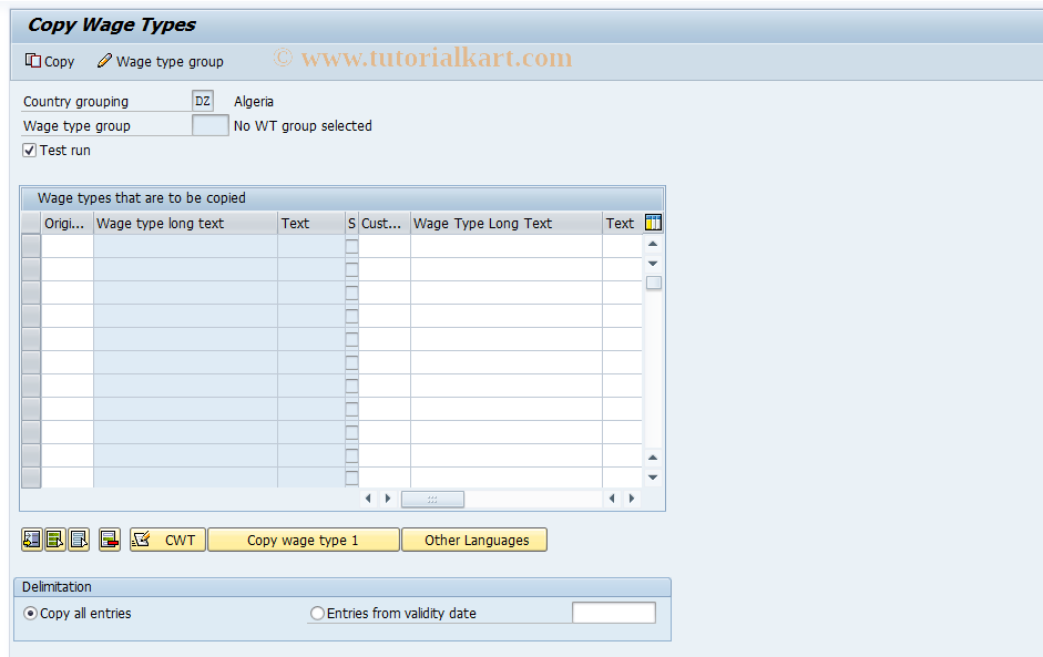 SAP TCode S_AHR_61009223 - IMG Activity: OHAJAB005