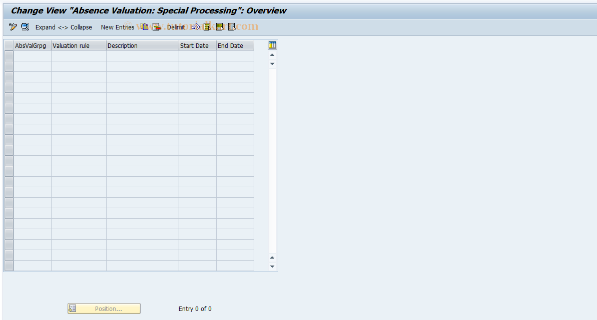 SAP TCode S_AHR_61009233 - IMG Activity: OHAFAB010