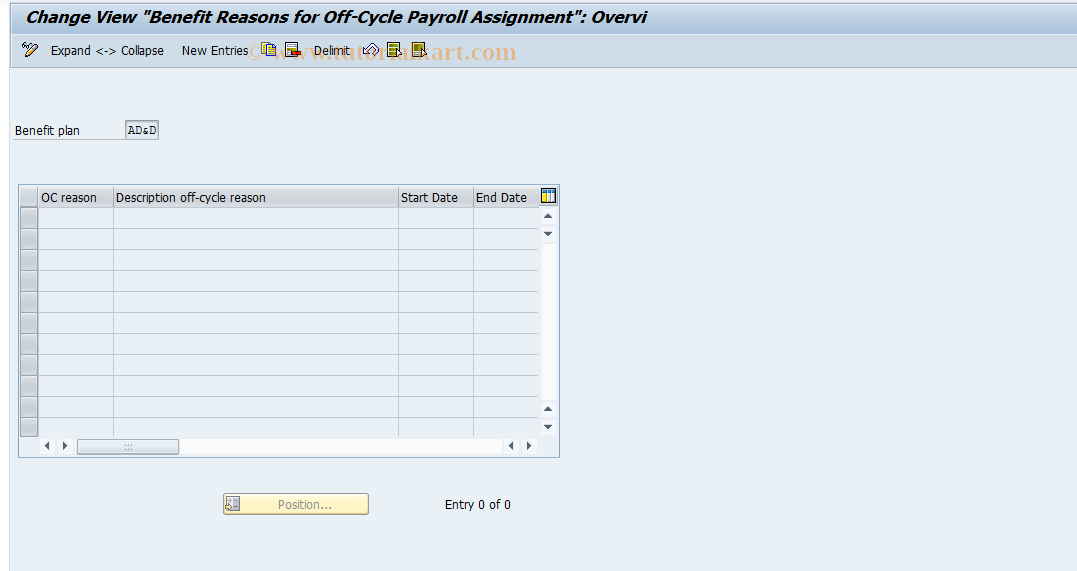 SAP TCode S_AHR_61009238 - IMG-Aktivität: OHACABEN005