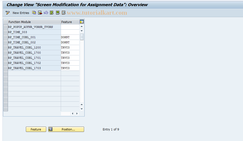 SAP TCode S_AHR_61009250 - IMG Activity: OHIX0653