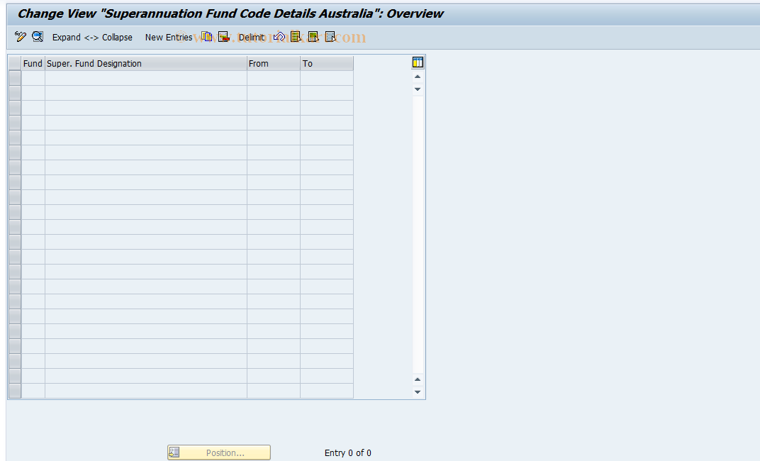 SAP TCode S_AHR_61009270 - IMG-Aktivität: OHAQSUP00102