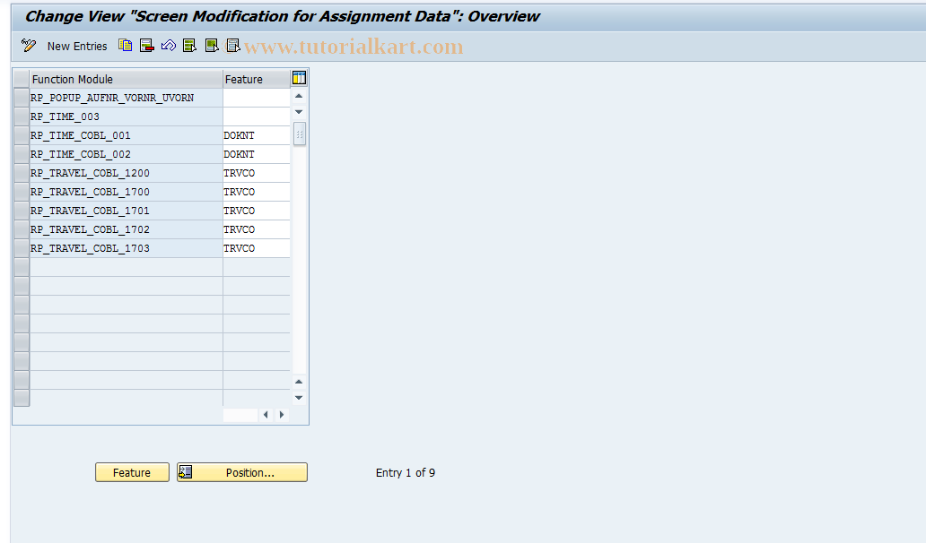 SAP TCode S_AHR_61009279 - IMG Activity: OHIX0646