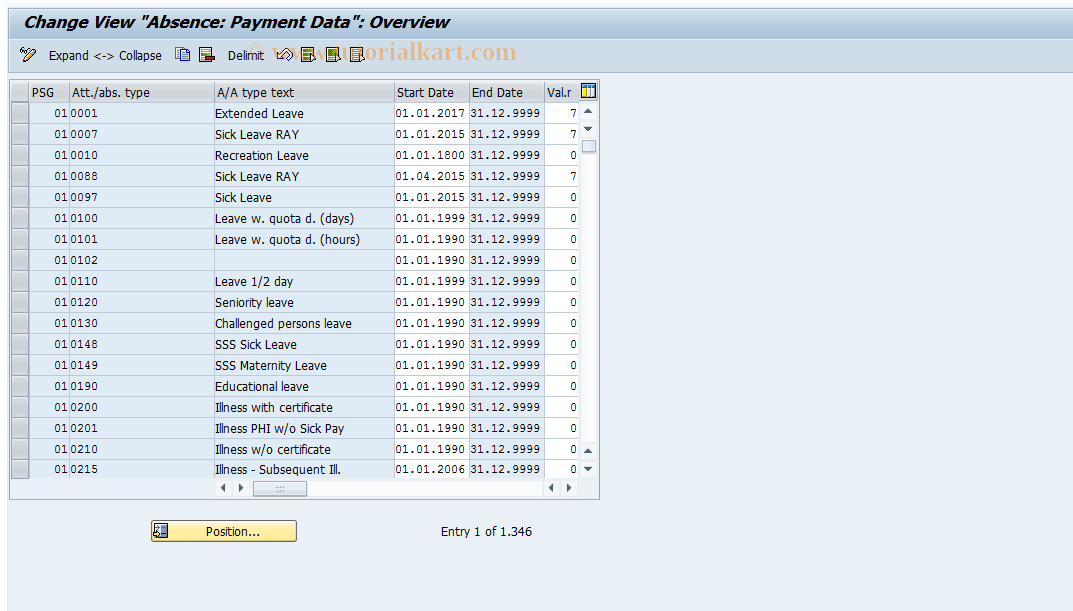 SAP TCode S_AHR_61009280 - IMG Activity: OHAFAB002