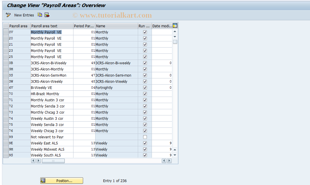 SAP TCode S_AHR_61009316 - IMG-Aktivität: OHAGUM006