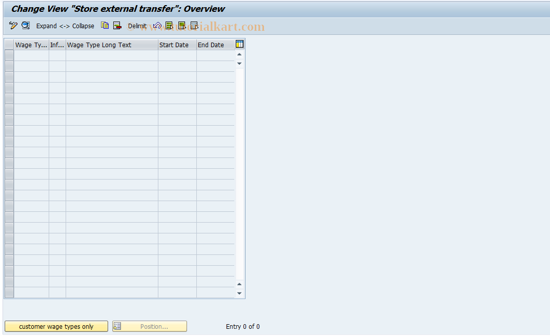 SAP TCode S_AHR_61009317 - IMG-Aktivität: OHAQSL003