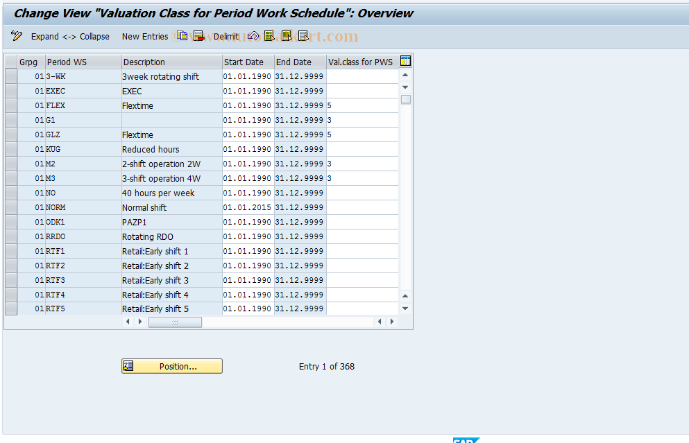 SAP TCode S_AHR_61009352 - IMG-Aktivität: OHAQTI361