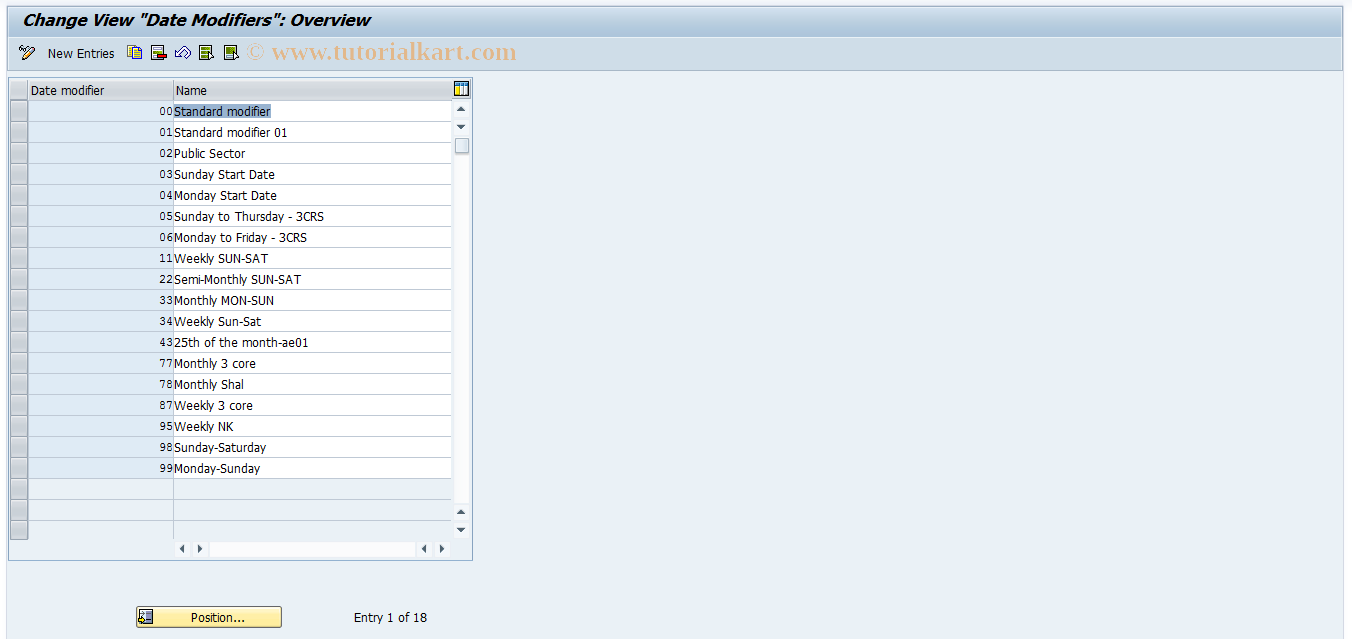 SAP TCode S_AHR_61009389 - IMG Activity: OHAFUM014