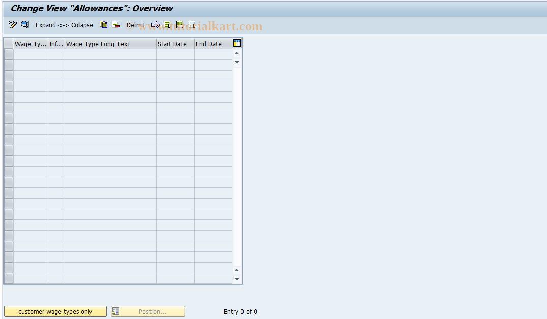 SAP TCode S_AHR_61009402 - IMG-Aktivität: OHAKALL120