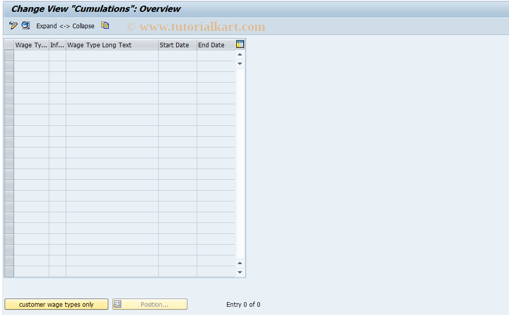 SAP TCode S_AHR_61009404 - IMG-Aktivität: OHAQCUM006