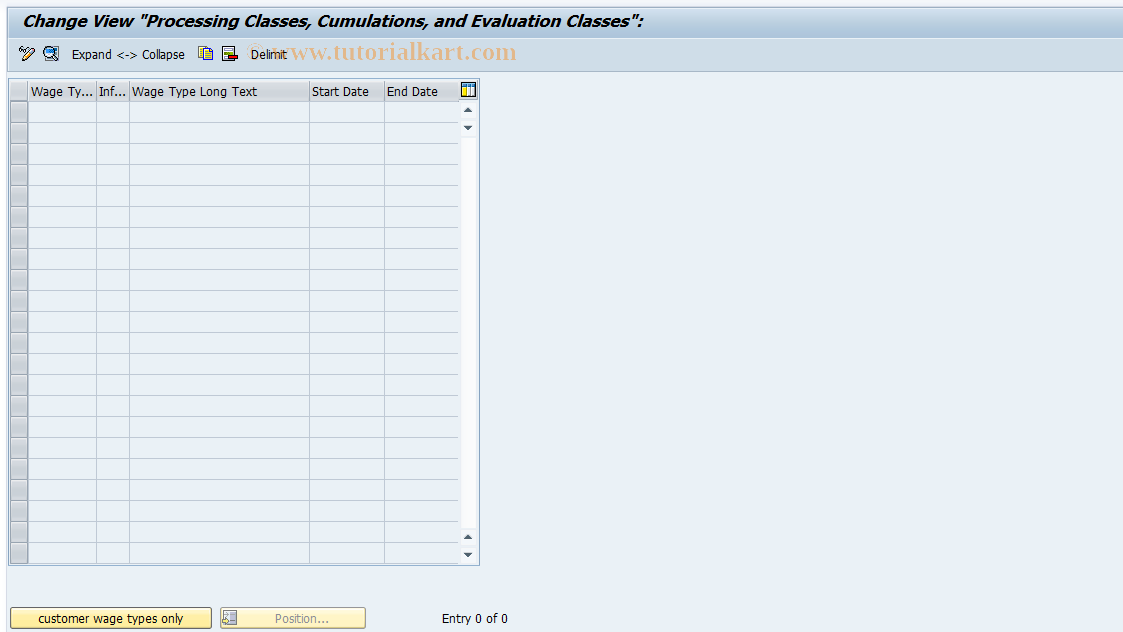 SAP TCode S_AHR_61009405 - IMG Activity: OHAJKF002