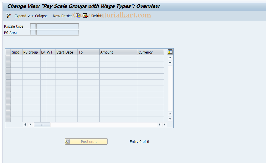 SAP TCode S_AHR_61009418 - IMG Activity: OHAFBW005