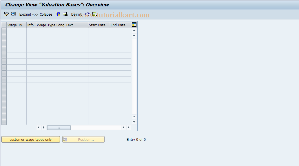 SAP TCode S_AHR_61009427 - IMG Activity: OHAF0284