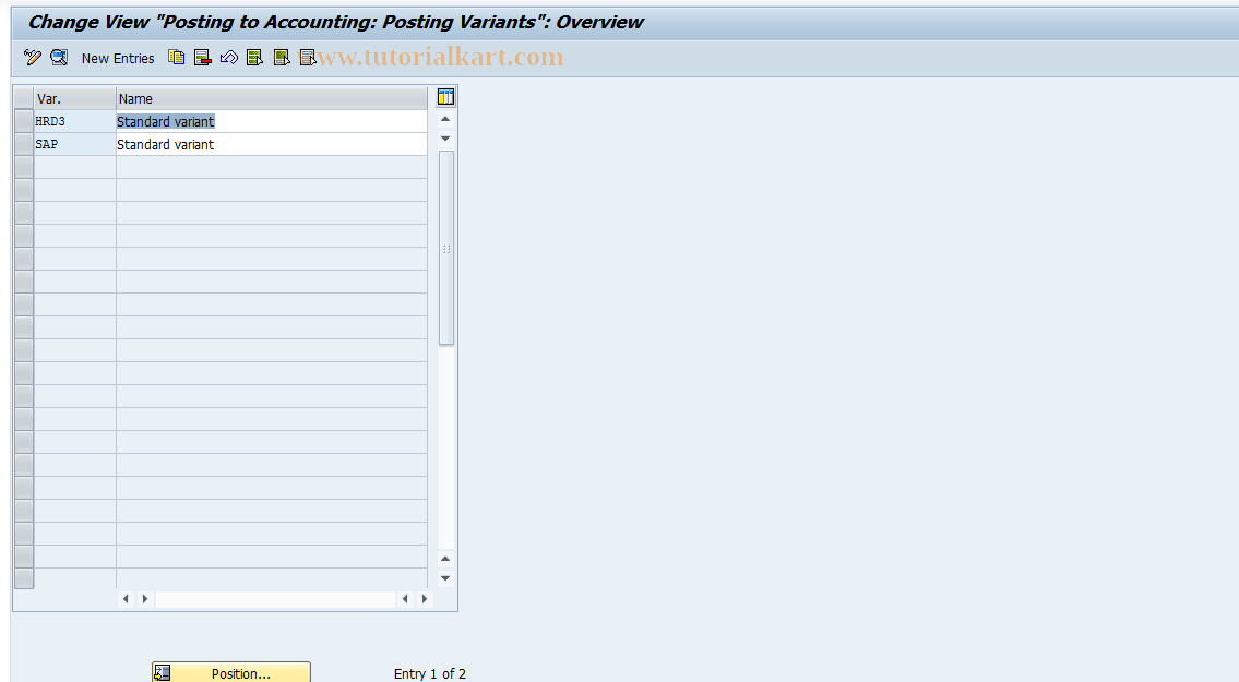 SAP TCode S_AHR_61009431 - IMG Activity: OHAFRI071