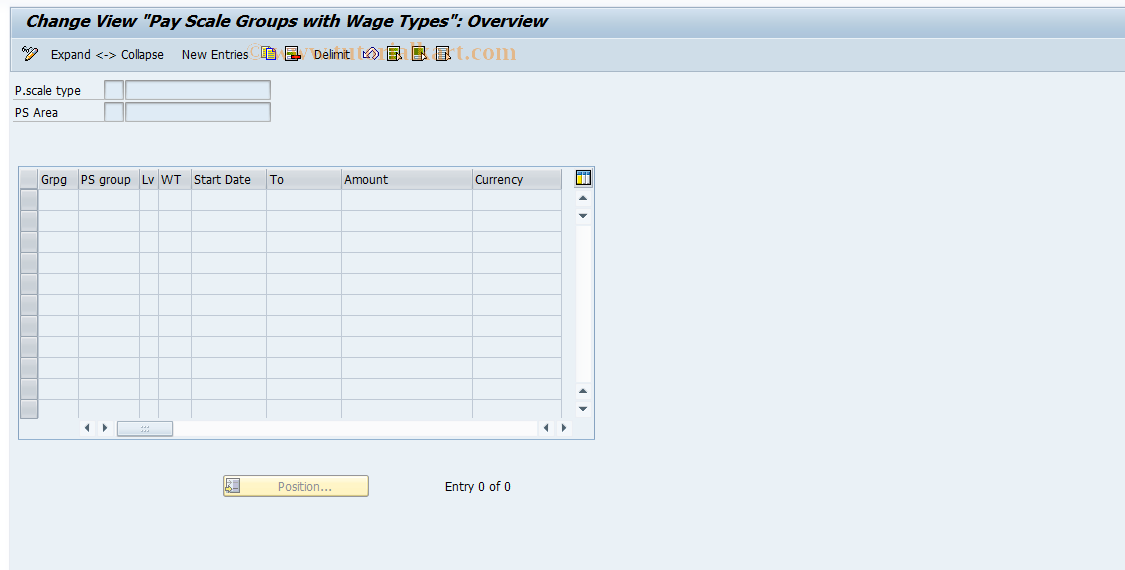 SAP TCode S_AHR_61009439 - IMG Activity: OHAJBW005