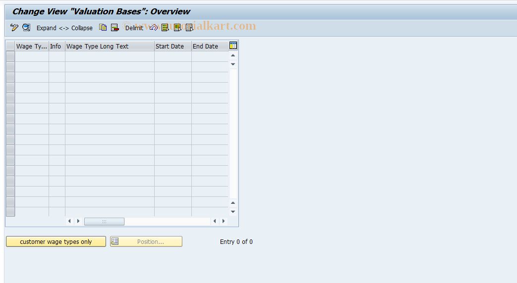 SAP TCode S_AHR_61009442 - IMG-Aktivität: OHAGBW019