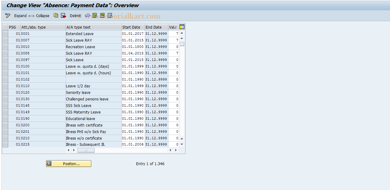 SAP TCode S_AHR_61009452 - IMG Activity: OHAJAB002