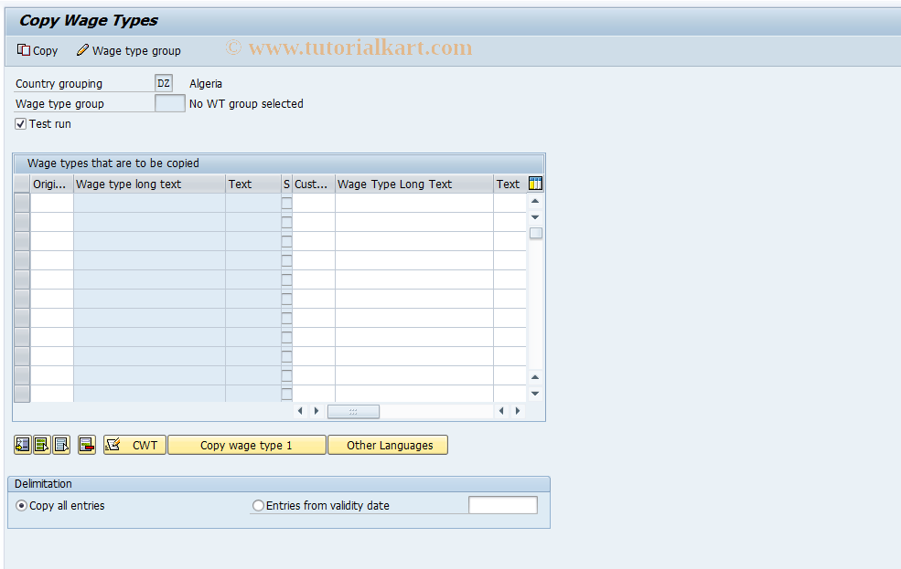 SAP TCode S_AHR_61009462 - IMG Activity: OHAJNT005