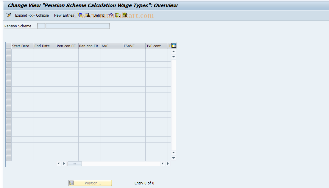 SAP TCode S_AHR_61009480 - IMG-Aktivität: OHAGBP007