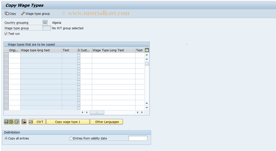 SAP TCode S_AHR_61009481 - IMG Activity: OHAJNT004