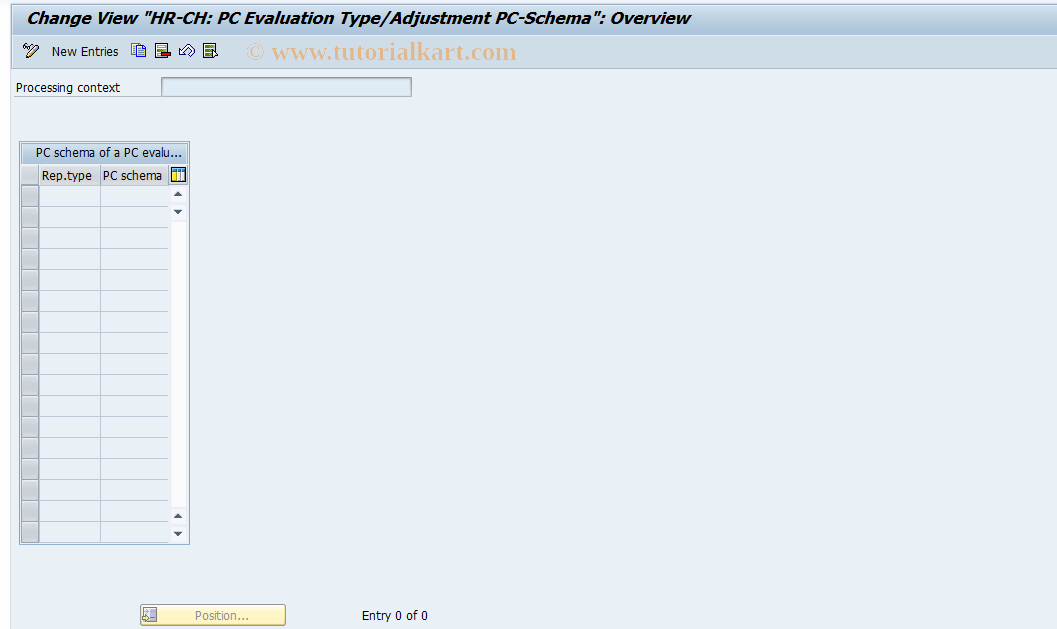 SAP TCode S_AHR_61009485 - IMG Activity: OHPKAW000