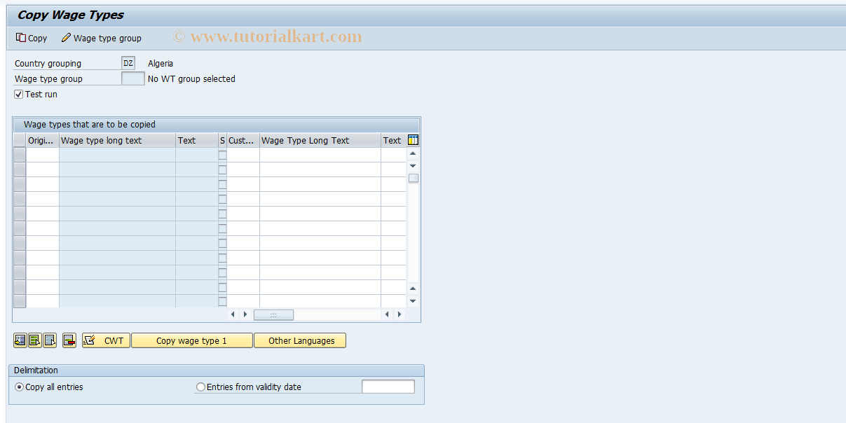 SAP TCode S_AHR_61009491 - IMG Activity: OHAJNT003