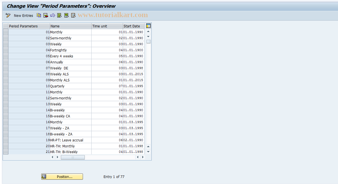 SAP TCode S_AHR_61009492 - IMG-Aktivität: OHAKUM012