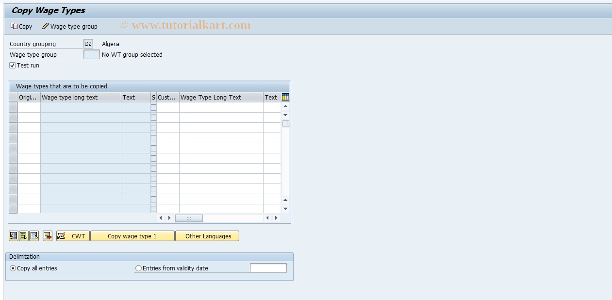 SAP TCode S_AHR_61009506 - IMG Activity: OHAJNT002