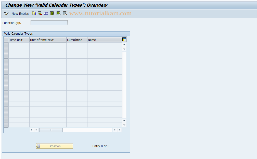 SAP TCode S_AHR_61009516 - IMG-Aktivität: OHAQCUM004