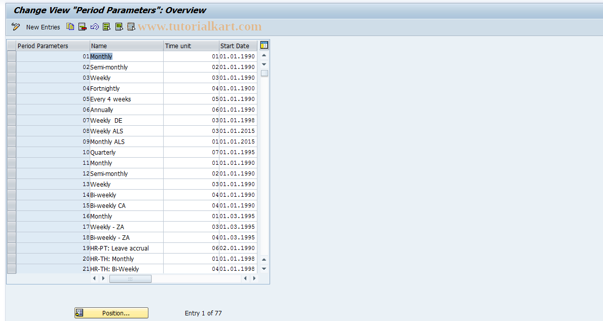 SAP TCode S_AHR_61009524 - IMG Activity: OHAJUM012