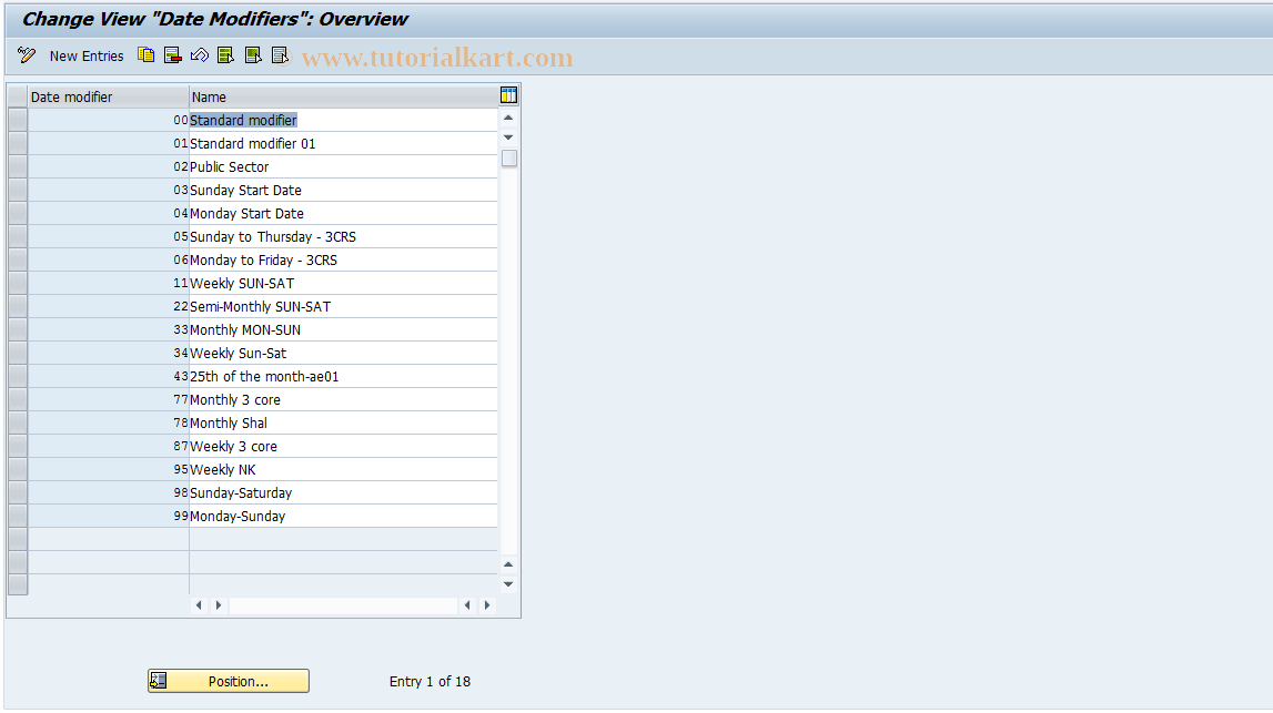 SAP TCode S_AHR_61009542 - IMG Activity: OHAJUM014J