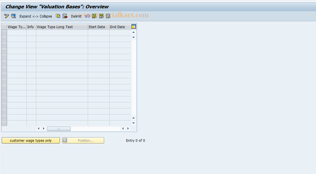 SAP TCode S_AHR_61009560 - IMG-Aktivität: OHAQBW019