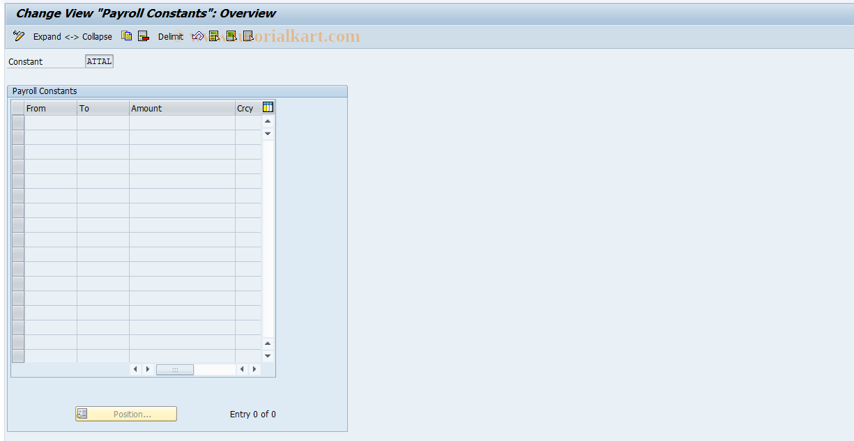 SAP TCode S_AHR_61009587 - IMG Activity: OHAJAA002