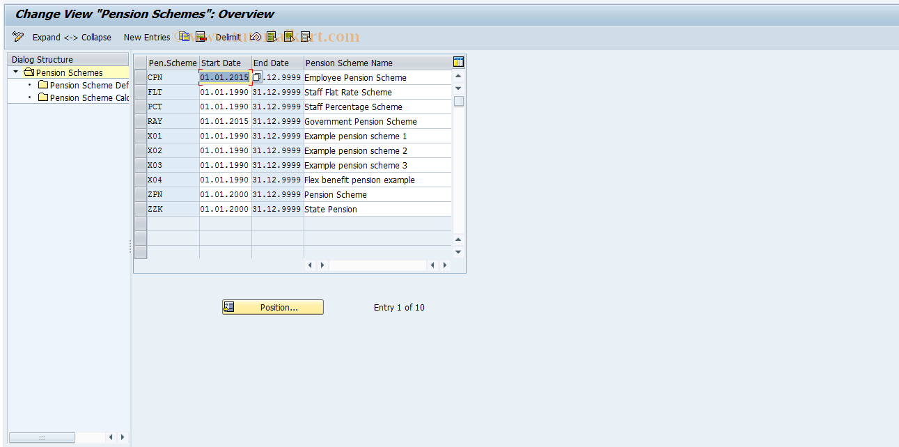 SAP TCode S_AHR_61009593 - IMG-Aktivität: OHAGBP001