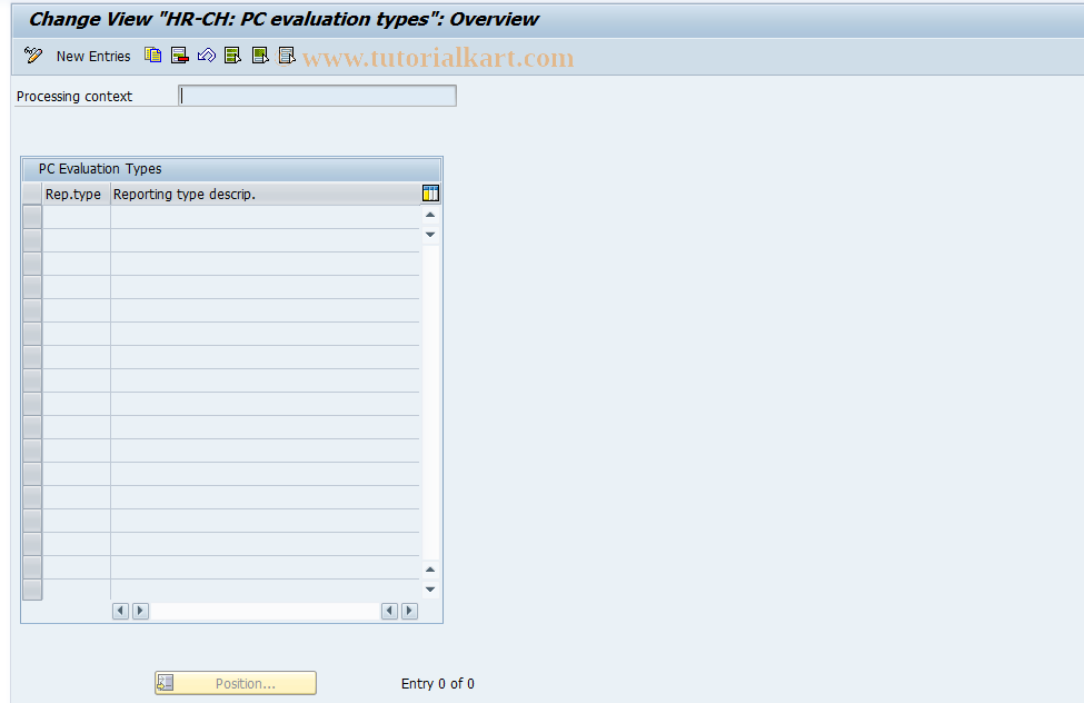 SAP TCode S_AHR_61009610 - IMG Activity: OHPKAW010