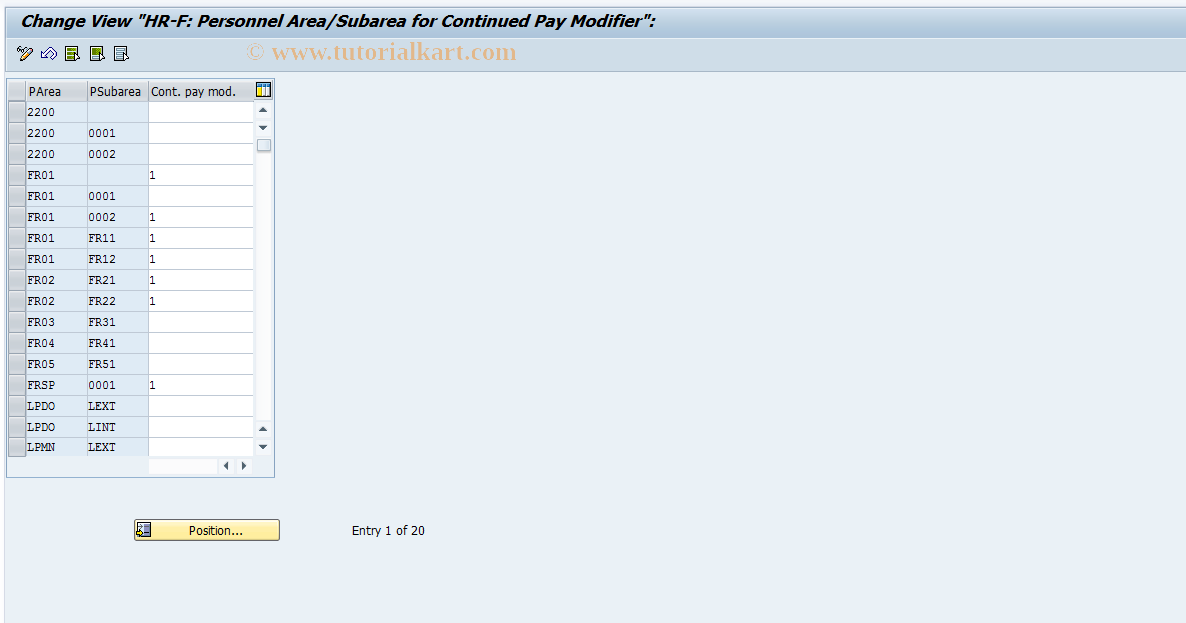 SAP TCode S_AHR_61009614 - IMG Activity: OHAF0802