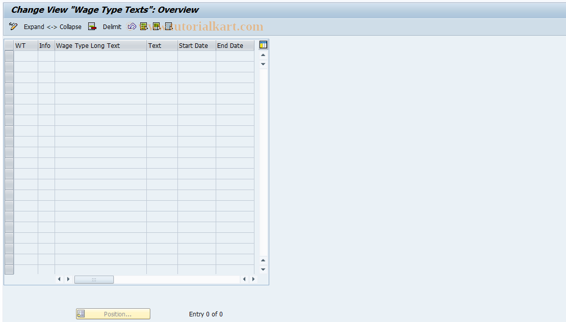 SAP TCode S_AHR_61009620 - IMG Activity: OHAJBN1131