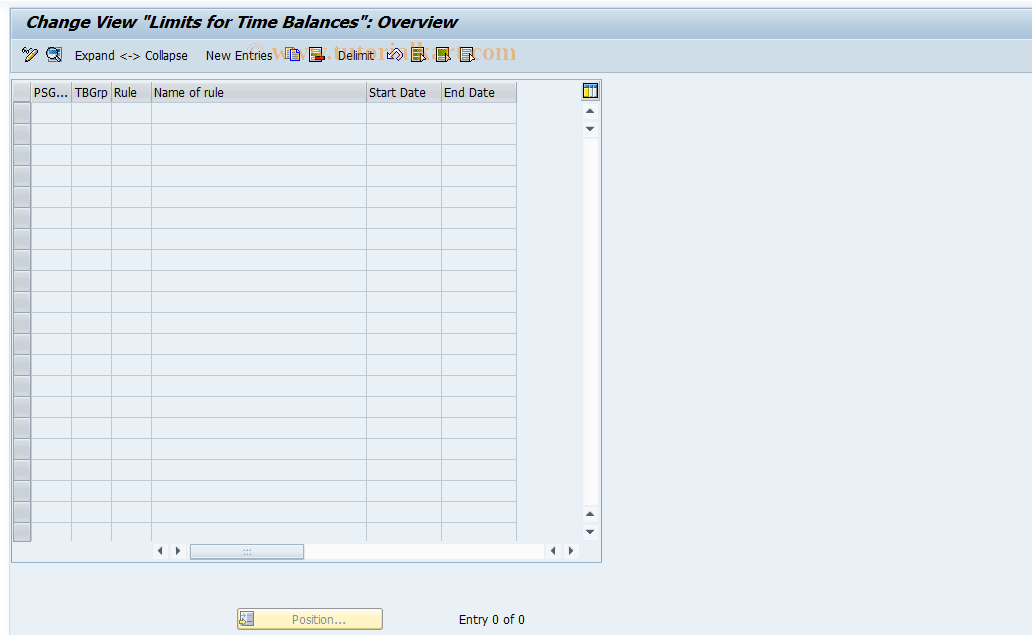 SAP TCode S_AHR_61009647 - IMG Activity: OHTX0559