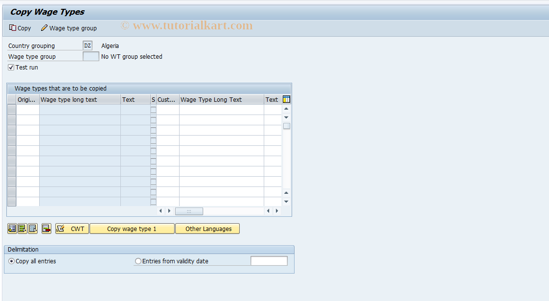 SAP TCode S_AHR_61009648 - IMG-Aktivität: OHAQAB005