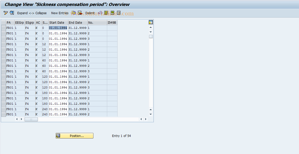 SAP TCode S_AHR_61009649 - IMG Activity: OHAF0006