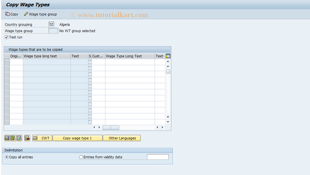 SAP TCode S_AHR_61009653 - IMG Activity: OHAJBN1110